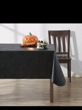 Way To Celebrate Halloween Spooky Skull Peva Tablecloth, Gothic Décor 60" x 84"